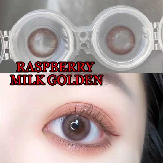 B-RASBERRY MILKGOLDEN GLITTER COLOR CONTACT LENS (2PCS/PAIR)