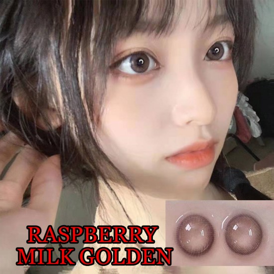 B-RASBERRY MILKGOLDEN GLITTER COLOR CONTACT LENS (2PCS/PAIR)