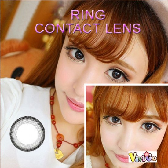 B-RING  BLACK COLOR SOFT CONTACT LENS  (3PCS/PAIR)