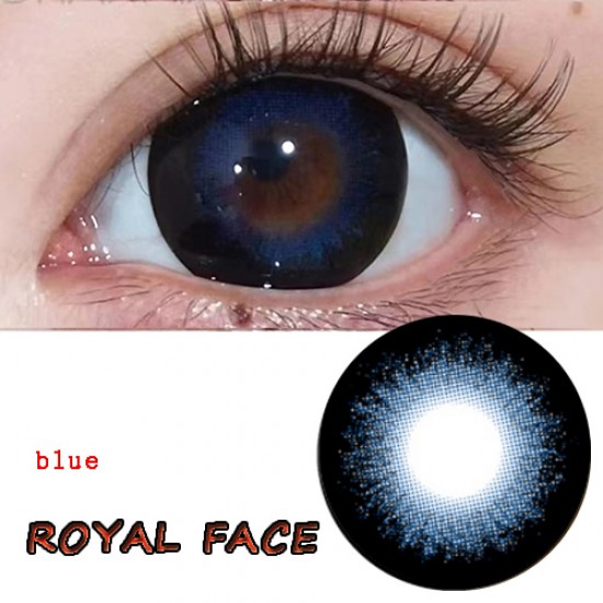 B-ROYAL FACE BLUE COLOR SOFT CONTACT LENS (2PCS/PAIR)