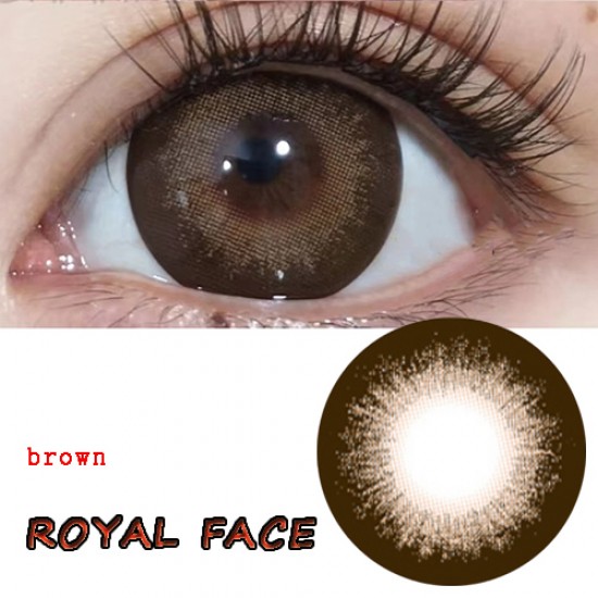 B-ROYAL FACE BROWN COLOR SOFT CONTACT LENS (2PCS/PAIR)