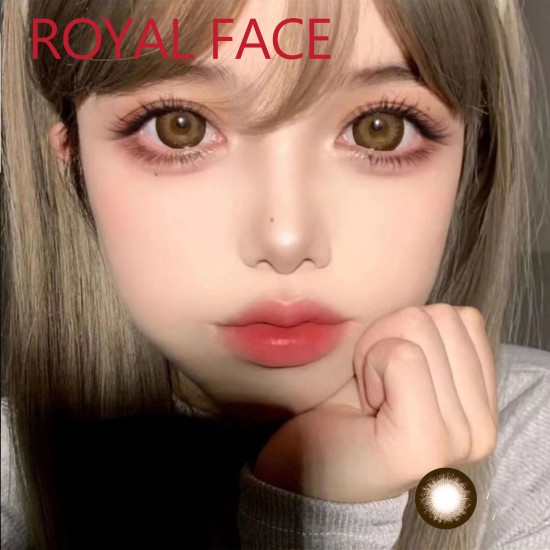 B-ROYAL FACE BROWN COLOR SOFT CONTACT LENS (2PCS/PAIR)