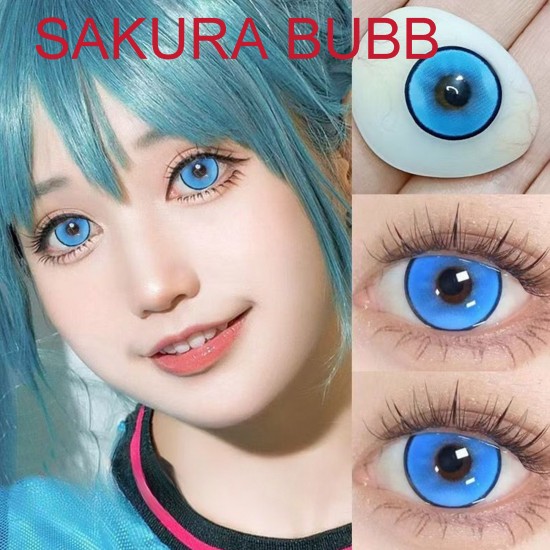 A-SAKURA BUBB BLUE COLOR SOFT CONTACT LENS (2PCS/PAIR) A-SAKURA BUBB BLUE COLOR SOFT CONTACT LENS (2PCS/PAIR)