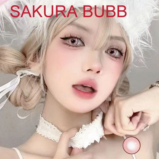 A-SAKURA BUBB PINK COLOR SOFT CONTACT LENS (2PCS/PAIR) A-SAKURA BUBB PINK COLOR SOFT CONTACT LENS (2PCS/PAIR)