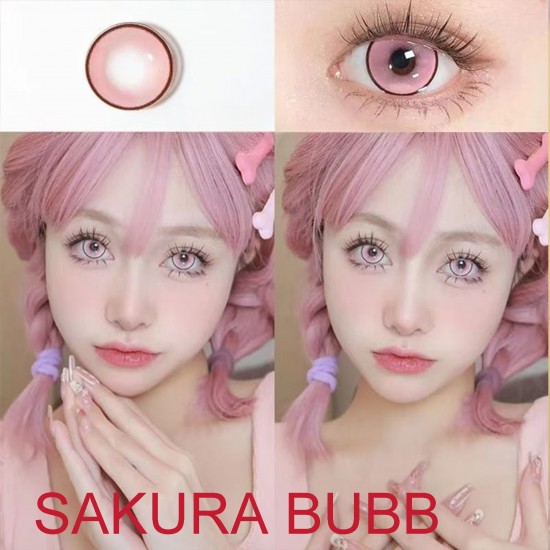 A-SAKURA BUBB PINK COLOR SOFT CONTACT LENS (2PCS/PAIR) A-SAKURA BUBB PINK COLOR SOFT CONTACT LENS (2PCS/PAIR)