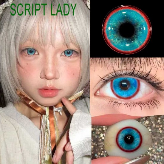 B-SCRIPT LADY BLUE COLOR SOFT CONTACT LENS (2PCS/PAIR)