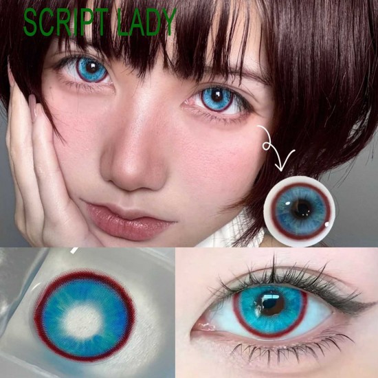 B-SCRIPT LADY BLUE COLOR SOFT CONTACT LENS (2PCS/PAIR)