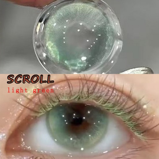 B-SCROLL LIGHT GREEN COLOR SOFT CONTACT LENS (2PCS/PAIR)
