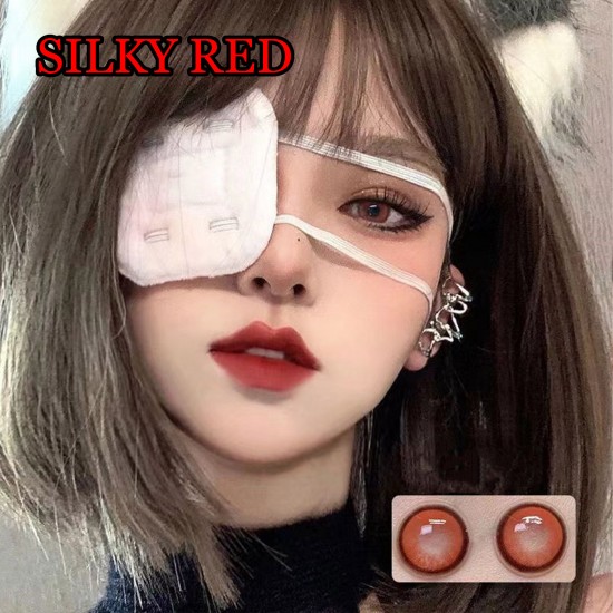 B-SILKY RED COSPLAY COLOR CONTACT LENS  (2PCS/PAIR)