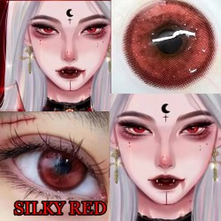 B-SILKY RED COSPLAY COLOR CONTACT LENS  (2PCS/PAIR)
