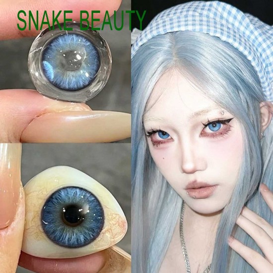 B-SNAKE BEAUTY BLUE COLOR SOFT CONTACT LENS (2PCS/PAIR)