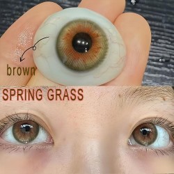 B-SPRING GRASS BROWN COLOR CONTACT LENS (2PCS/PAIR)