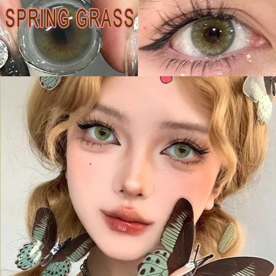 B-SPRING GRASS GREEN COLOR CONTACT LENS (2PCS/PAIR)