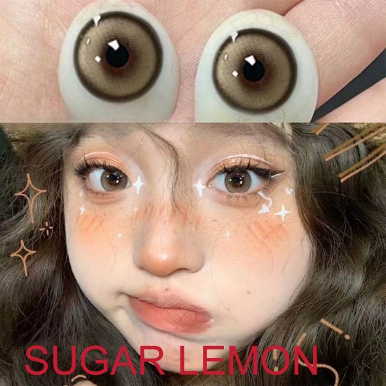 B-SUGAR LEMON BROWN COLOR SOFT CONTACT LENS (2PCS/PAIR)
