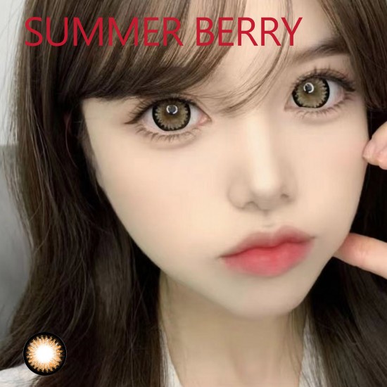 B-SUMMER BERRY BROWN COLOR SOFT CONTACT LENS (2PCS/PAIR)