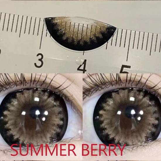 B-SUMMER BERRY BROWN COLOR SOFT CONTACT LENS (2PCS/PAIR)