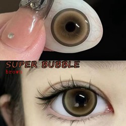 B-SUPER BUBBLE BROWN COLOR SOFT CONTACT LENS (2PCS/PAIR)