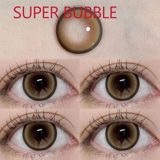 B-SUPER BUBBLE BROWN COLOR SOFT CONTACT LENS (2PCS/PAIR)