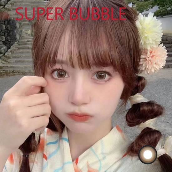 B-SUPER BUBBLE BROWN COLOR SOFT CONTACT LENS (2PCS/PAIR)