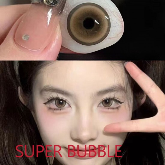 B-SUPER BUBBLE BROWN COLOR SOFT CONTACT LENS (2PCS/PAIR)