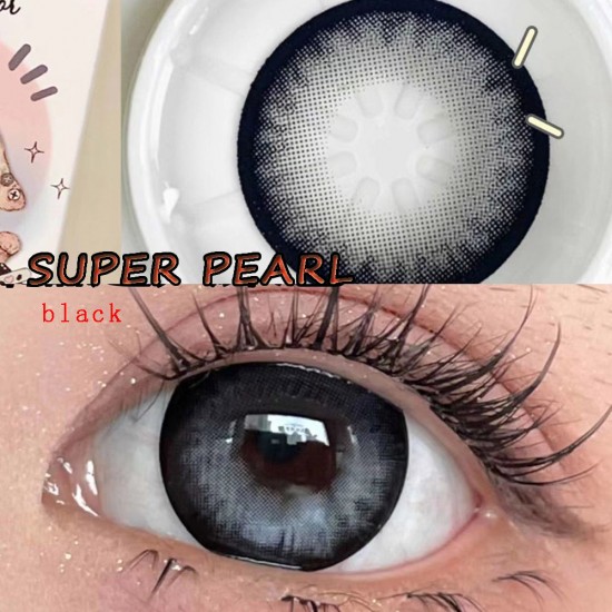 B-SUPER PEARL BLACK COLOR SOFT CONTACT LENS (2PCS/PAIR)