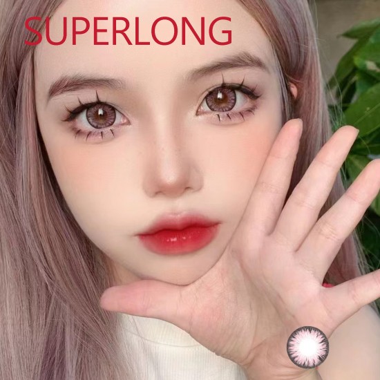 B-SUPERLONG PINK COLOR SOFT CONTACT LENS (2PCS/PAIR)