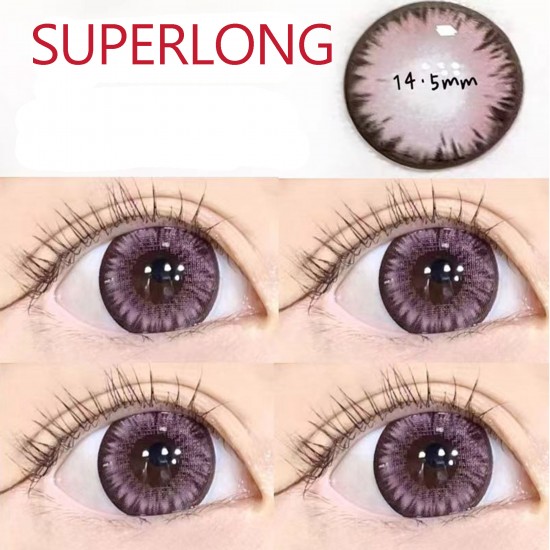 B-SUPERLONG PINK COLOR SOFT CONTACT LENS (2PCS/PAIR)