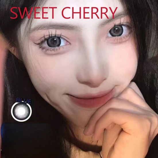 B-SWEET CHERRY BLUE COLOR SOFT CONTACT LENS (2PCS/PAIR)