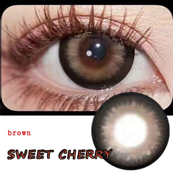 B-SWEET CHERRY BROWN COLOR SOFT CONTACT LENS (2PCS/PAIR) B-SWEET CHERRY BROWN COLOR SOFT CONTACT LENS (2PCS/PAIR)