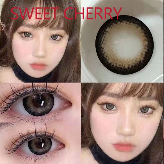 B-SWEET CHERRY BROWN COLOR SOFT CONTACT LENS (2PCS/PAIR)