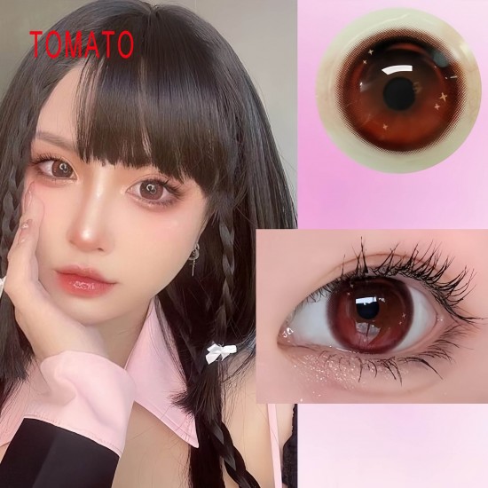 A-TOMATO RED COSPLAY COLOR CONTACT LENS  (2PCS/PAIR)