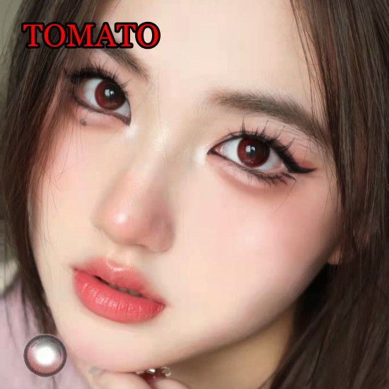 B-TOMATO RED COLOR CONTACT LENS (2PCS/PAIR)