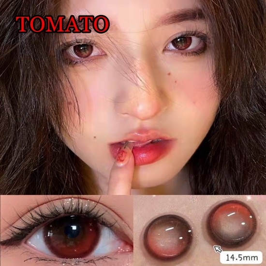 B-TOMATO RED COLOR CONTACT LENS (2PCS/PAIR)