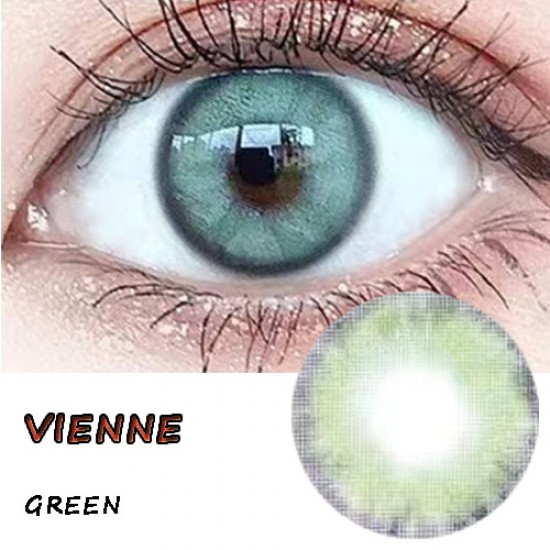 B-VIENNE GREEN COLOR SOFT CONTACT LENS (2PCS/PAIR)