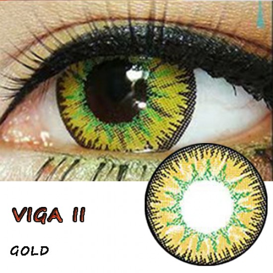 A-VIGA II GOLD COLOR SOFT CONTACT LENS (2PCS/PAIR)