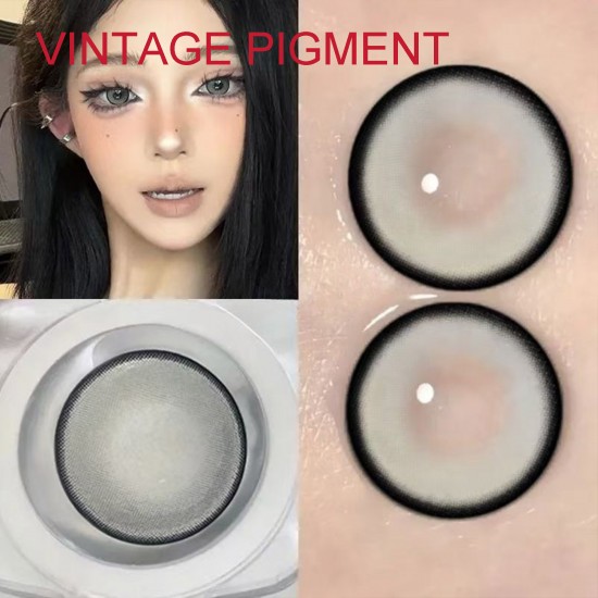 B-VINTAGE PIGMENT GRAY COLOR SOFT CONTACT LENS (2PCS/PAIR)