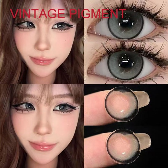 B-VINTAGE PIGMENT GRAY COLOR SOFT CONTACT LENS (2PCS/PAIR)