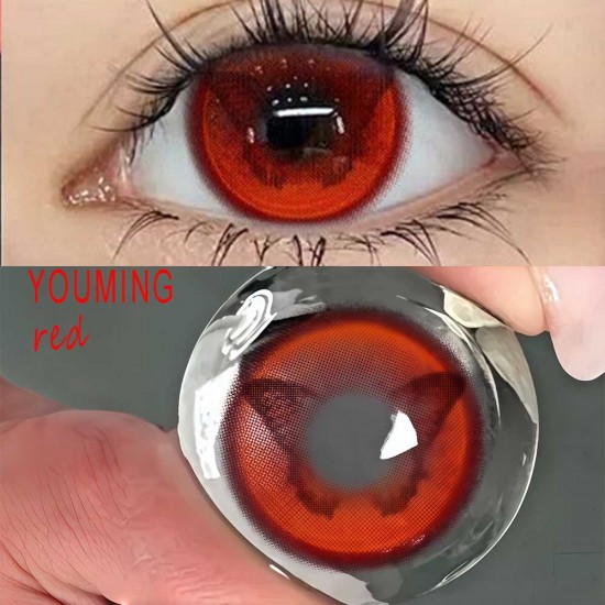 B-YOUMING RED COLOR SOFT CONTACT LENS (2PCS/PAIR)