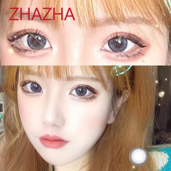 B-ZHAZHA GRAY COLOR SOFT CONTACT LENS (2PCS/PAIR)