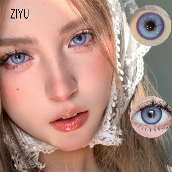 A-ZIYU VIOLET COLOR SOFT CONTACT LENS (2PCS/PAIR)