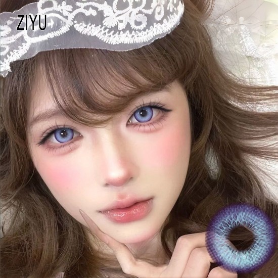A-ZIYU VIOLET COLOR SOFT CONTACT LENS (2PCS/PAIR)