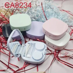 D-CA8234 SQUARE FLAT CONTACT LENS CASE WITH MIRROR
