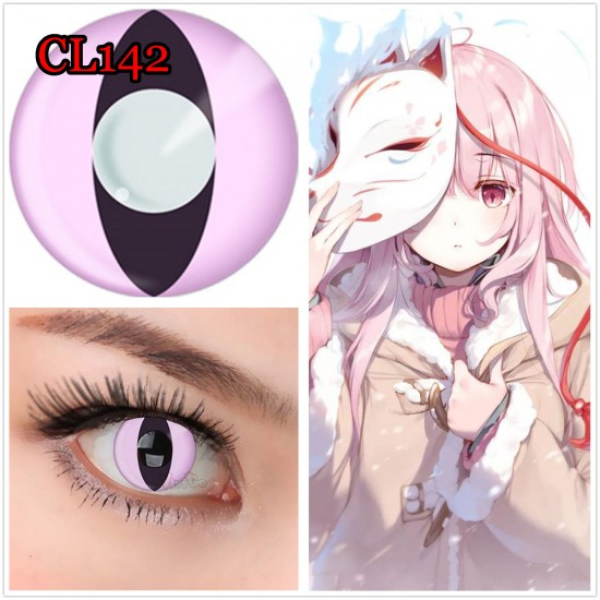 A-CL142 PINK CATYEYE COSPLAY COLOR CONTACT LENSES (2PCS/PAIR)