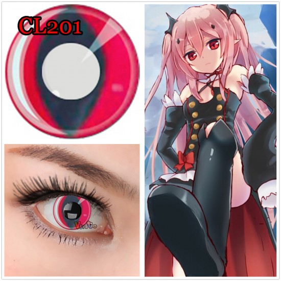 A-CL201 RED CATEYE COSPLAY COLOR CONTACT LENS (2PCS/PAIR) A-CL201 RED CATEYE COSPLAY COLOR CONTACT LENS (2PCS/PAIR)