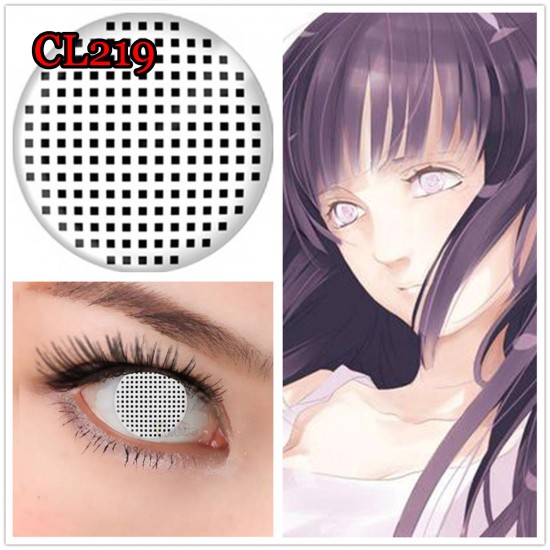 A-CL219 WHITE MESH COSPLAY COLOR CONTACT LENS (2PCS/PAIR)