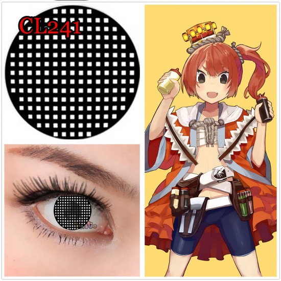 A-CL241 BLACK MESH COSPLAY COLOR CONTACT LENS (2PCS/PAIR)