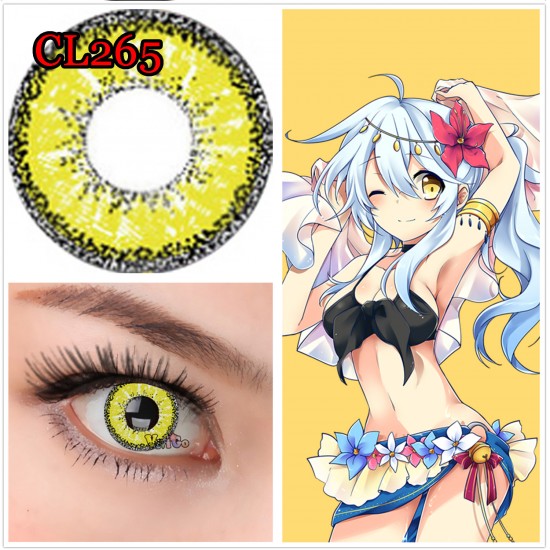 A-CL265 SNOWSPORT YELLOW COSPLAY COLOR CONTACT LENSES (2PCS/PAIR)