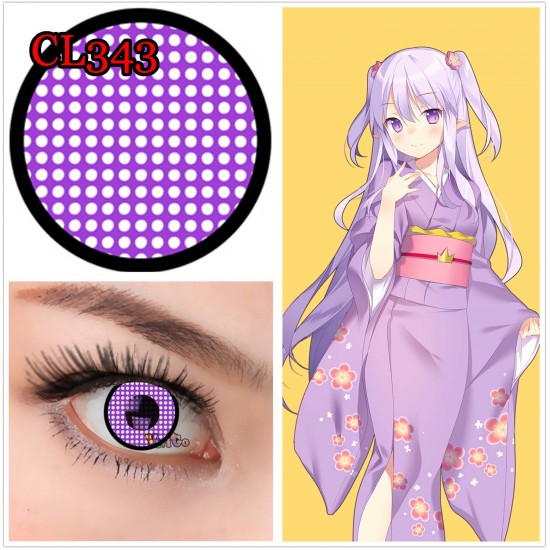 A-CL343 VIOLET MESH MANSON COSPLAY COLOR CONTACT LENS (2PCS/PAIR)