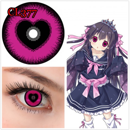 A-CL377 CANDY HEART COSPLAY COLOR CONTACT LENS (2PCS/PAIR) A-CL377 CANDY HEART COSPLAY COLOR CONTACT LENS (2PCS/PAIR)
