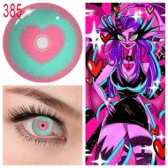 A-CL385 CANDY HEART PINKBLUE COLOR SOFT CONTACT LENS (2PCS/PAIR)